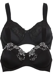 Podprsenka s kosticemi a polstrovanými ramínky (2 ks v balení), bonprix