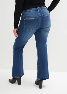Bootcut džíny Mid Waist, strečové, bonprix