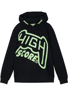 Mikina s kapucí, z čisté organické bavlny, bonprix