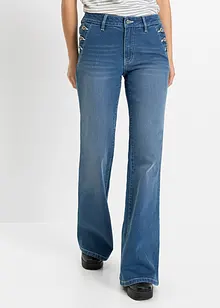 Džíny Bootcut, Mid Waist, organická bavlna, bonprix