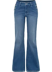 Džíny Bootcut, Mid Waist, organická bavlna, bonprix
