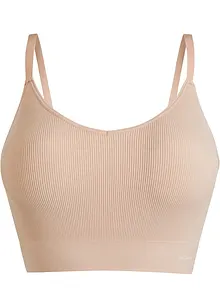 Bezešvý podprsenkový top Feel Comfort, žebrovaný, bonprix