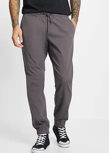 Relaxed Fit strečové chino kalhoty bez zapínání, Straight, bonprix