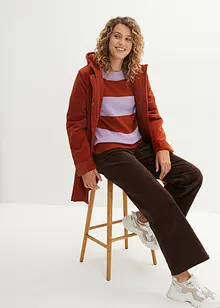 Svetr z jemné pleteniny se širokými pruhy, bonprix