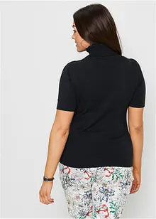 Svetr s rolákovým límcem, krátký rukáv, bonprix