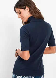 Svetr s rolákovým límcem, krátký rukáv, bonprix