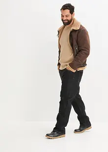 Bunda z umělé kůže s medvídkovou podšívkou, bonprix