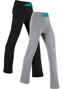 Bavlněné sportovní kalhoty, Bootcut (2 ks v balení), bonprix