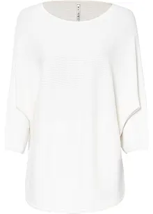 Oversize žebrovaný svetr ze směsi s viskózou, bonprix