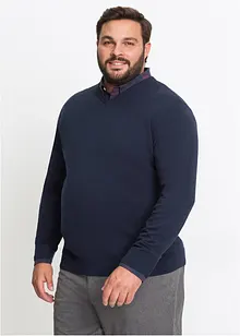 Svetr  z jemné pleteniny, s výstřihem do V, bonprix