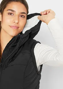 Prošívaná vesta s podšívkou z medvídkového flísu, bonprix