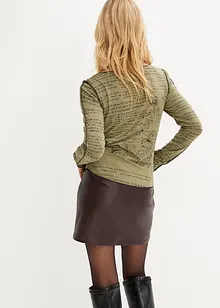 Tričko s dlouhým rukávem, z jemné viskózy, bonprix