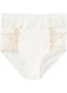 Tvarující kalhotky s výšivkou (2 ks v balení), bonprix
