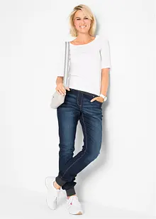 Džíny Boyfriend s elastickým pasem, Mid Waist, bonprix
