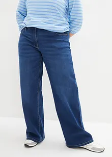 Džíny s širokými nohavicemi a pohodlným pasem, Mid Waist, bonprix