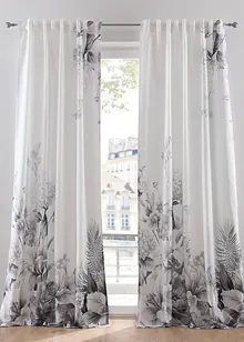 Závěs z mikrovlákna s natištěnými květy, bonprix