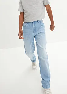 Strečové džíny s nastavitelným pasem, Loose Fit, Straight, bonprix