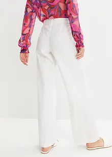 Tkané kalhoty ze směsi lnu a bavlny, bonprix