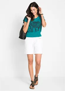 Tričko s krátkým rukávem a potiskem, z organické bavlny, bonprix