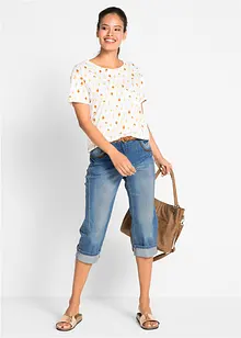 Capri džíny, Slim Fit, Mid Waist, bonprix