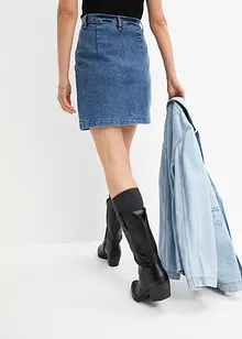 Zavinovací džínová sukně, Mid Waist, bonprix