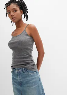 Top s úzkými ramínky, z čisté bavlny (2 ks v balení), bonprix