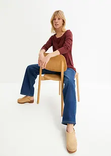 Triko s dlouhým rukávem, z čisté bavlny, bonprix