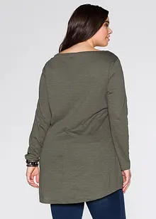 Triko s dlouhým rukávem, z čisté bavlny, bonprix