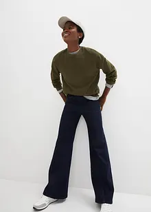 Džíny Wide Leg, High Waist, s pohodlnou pasovkou, bonprix