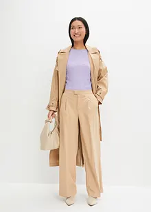 Široké kalhoty se sklady v pase, bonprix