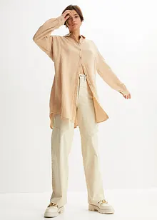Dlouhá oversize halenka z mušelínu, bonprix