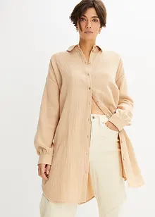 Dlouhá oversize halenka z mušelínu, bonprix