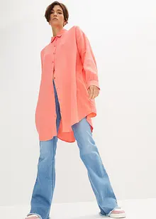 Dlouhá oversize halenka z mušelínu, bonprix