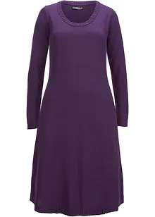 Pletené šaty s rozšiřujícím se střihem, bonprix