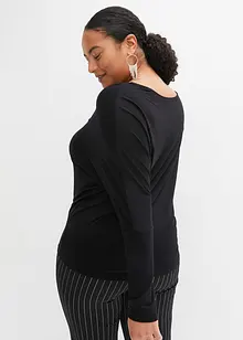 Tričko s dlouhým rukávem z měkké směsi s viskózou, bonprix