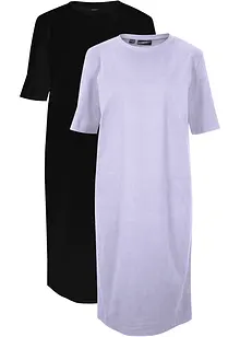 Úpletové oversize šaty z čisté bavlny (2 ks v balení), bonprix