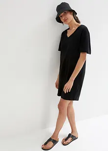 Úpletové šaty s výstřihem do V, oversized (2 ks v balení), bonprix