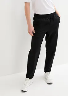 Kalhoty ze směsi bavlny a lnu, High Waist, bonprix