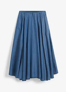 Džínová sukně s pohodlným pasem, High Waist, bonprix
