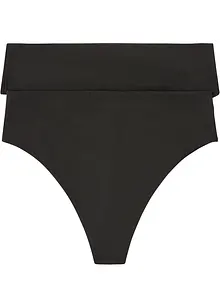 Tanga s vysokým pasem a lesklým efektem (2 ks), bonprix