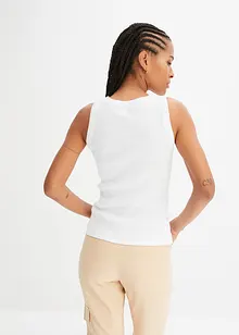 Žebrovaný top z čisté organické bavlny, bonprix