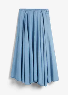 Džínová sukně s pohodlným pasem, High Waist, bonprix