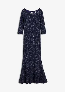 Pajetkové šaty s výstřihem na zádech, bonprix