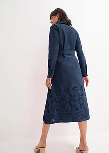 Košilové šaty s dírkovanou výšivkou, bonprix