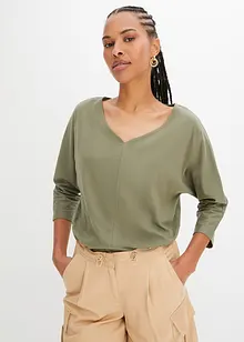 Triko z organické bavlny, 3/4 rukáv, bonprix