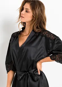 Saténové kimono s lesklým efektem, bonprix