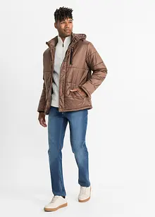 Svetr s límcem na zip a copánkovým vzorem, ze silnější pleteniny, bonprix