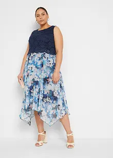 Šifonové šaty s jemnou krajkou, bonprix