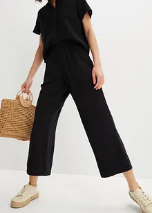 Kalhoty Culotte z bavlněného mušelínu, bonprix