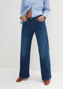 Džíny s širokými nohavicemi a pohodlným pasem, Mid Waist, bonprix